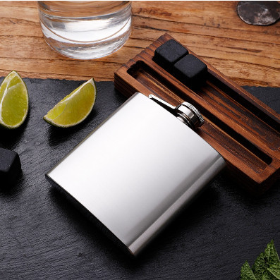 Cantil de bolso em aço inox 7 oz Porta Bebidas Whisky Vodka Rum 210ML