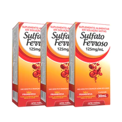 Kit 3 und Sulfato Ferroso Framboesa Arte Nativa 30ml
