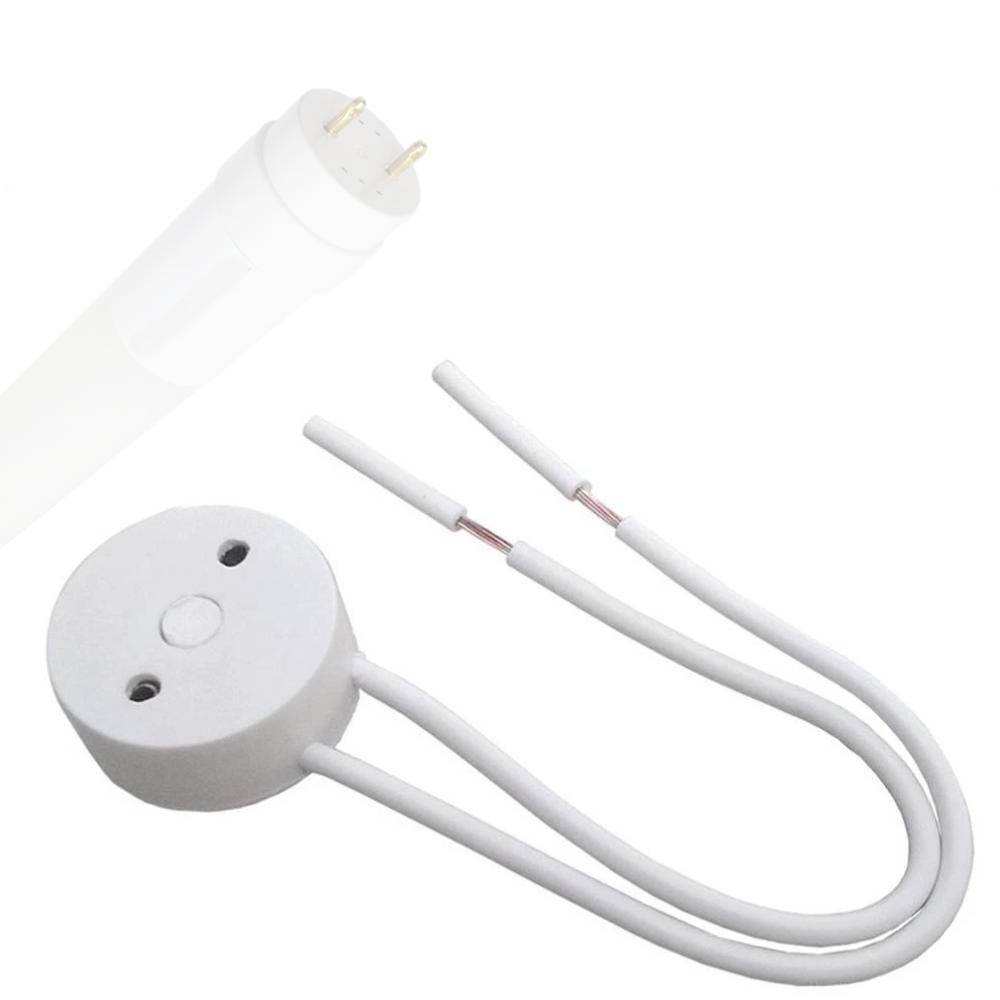 Soquete Para Lâmpada Florecente Led Tubular Com Rabiço Fio 0,5mm Bivolt T-8 T-10 Base G13 Redy
