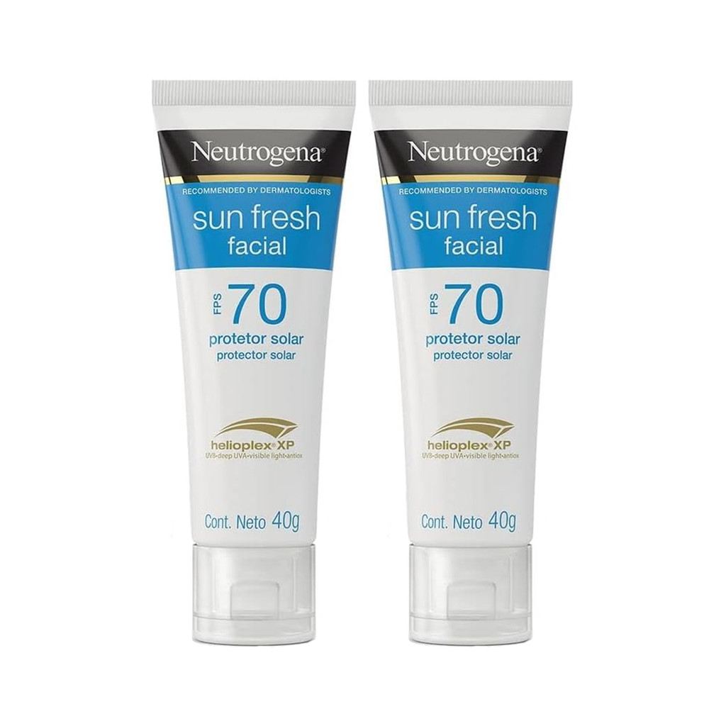 KIT 2 UNIDADES PROTETOR SOLAR FACIAL NEUTROGENA SUN FRESH FPS70 40g
