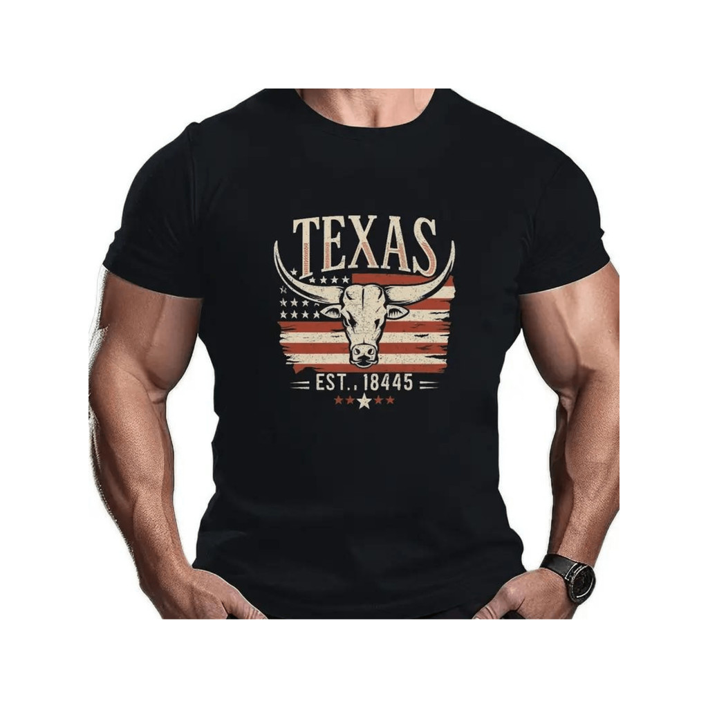 Camiseta Camisa TEXAS Lançamento 100% Algodão Masculina Leve Confortavel Estiloso Primavera Verão