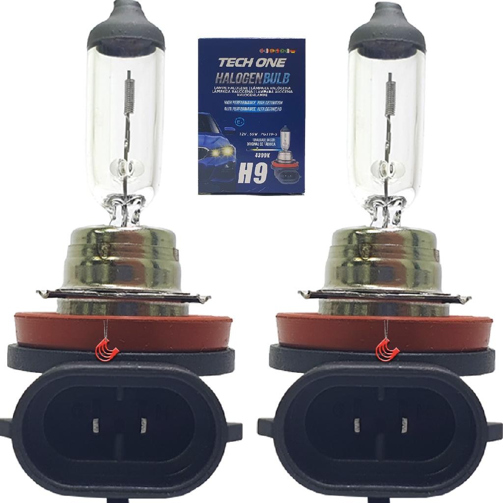 Kit com 2 Lampadas H9 9005 Halogenas Original Para Carro Automotiva 12v 4300K em Oferta na Shopee