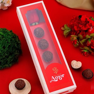 10 Caixa P/ Flor e Doces C/Visor AMOROSA 4158 (MÃES E NAMORADOS JANGO 2025) em Oferta na Shopee