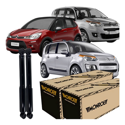 Par Amortecedor Monroe Traseiro Citroen C3 C3 Picasso em Oferta na Shopee