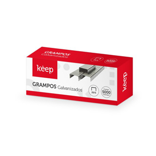 Grampos Galvanizados 26/6 Caixa Com 5000 Unidades Keep - EI167