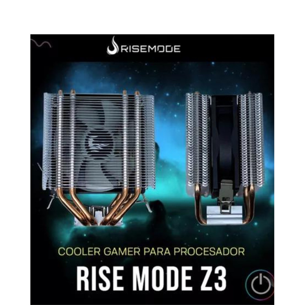 Air Cooler Cpu Processador Rise Mode Z3 Universal Amd Intel