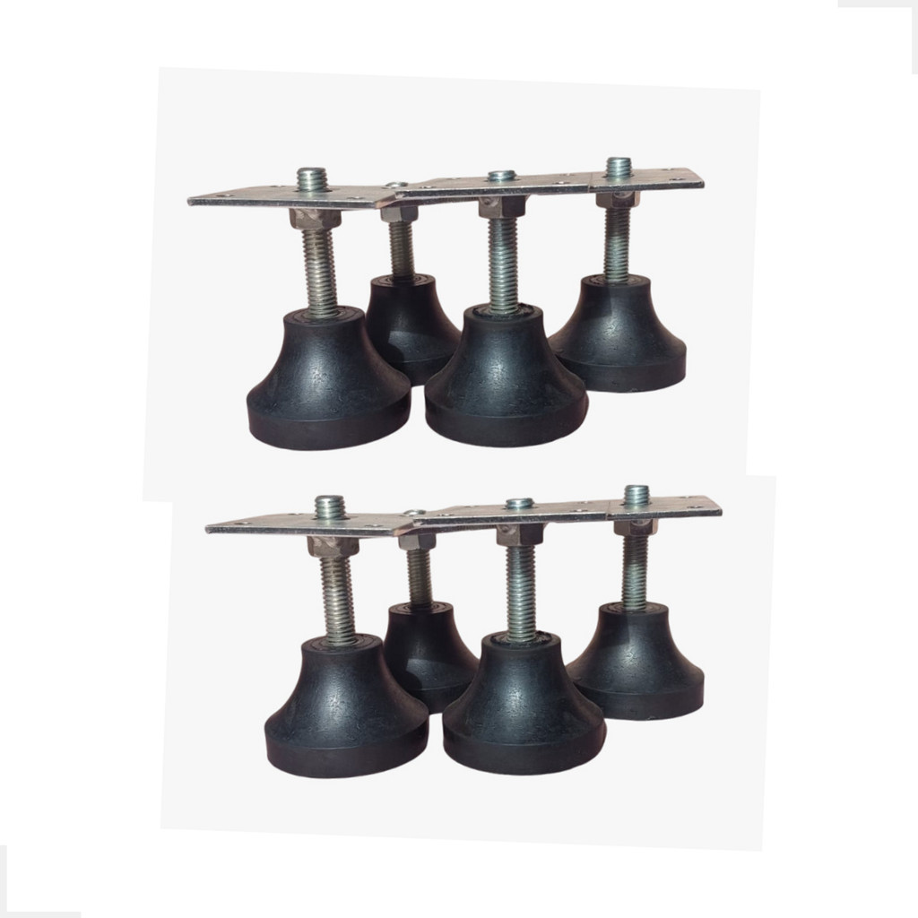 Kit 8 Pé Nivelador Mesa Bilhar Snooker Sinuca Com Chapa Nº2