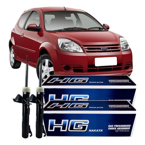 Kit 02 Amortecedor Dianteiro Nakata Ford Ka 1.0 8v 2009 2013