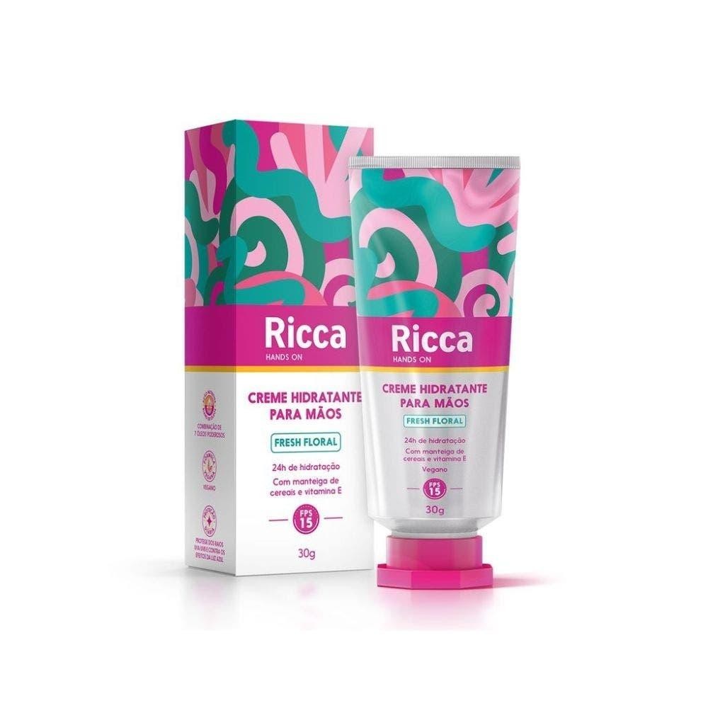 Creme Hidratante Ricca Para Mãos FPS15 Fresh Floral em Oferta na Shopee