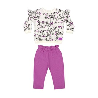 Conjunto Blusão e Calça para Bebê Menina Quimby em Oferta na Shopee