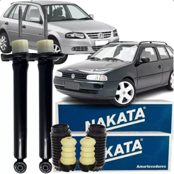 Par Amortecedor Traseiro Nakata + Kit Batente Parati Gol G2 G3 G4