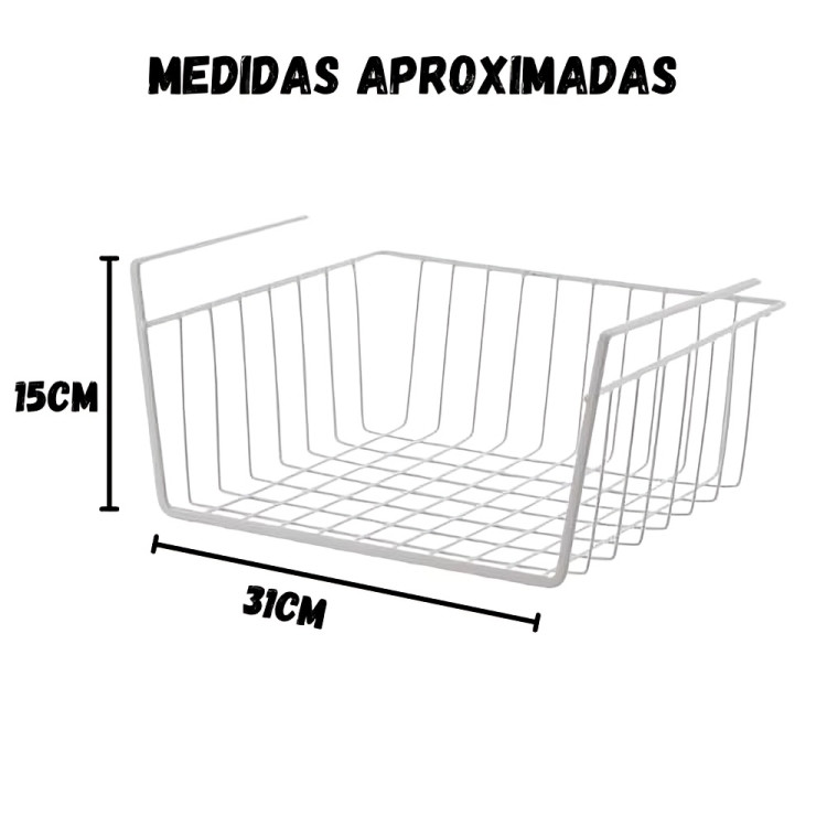 Cesto Suspenso Organizador Aramado Para Armário 30070101 Mor — imagem 2 de 2