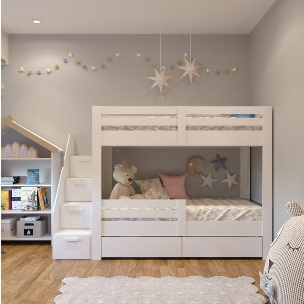 Beliche Infantil Star Plus com Grade de Proteção Casatema Branco - Mom & Baby