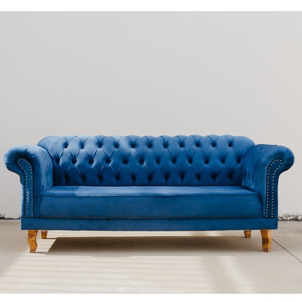 Sofá Chesterfield Clássico 3 Lugares em Oferta na Shopee