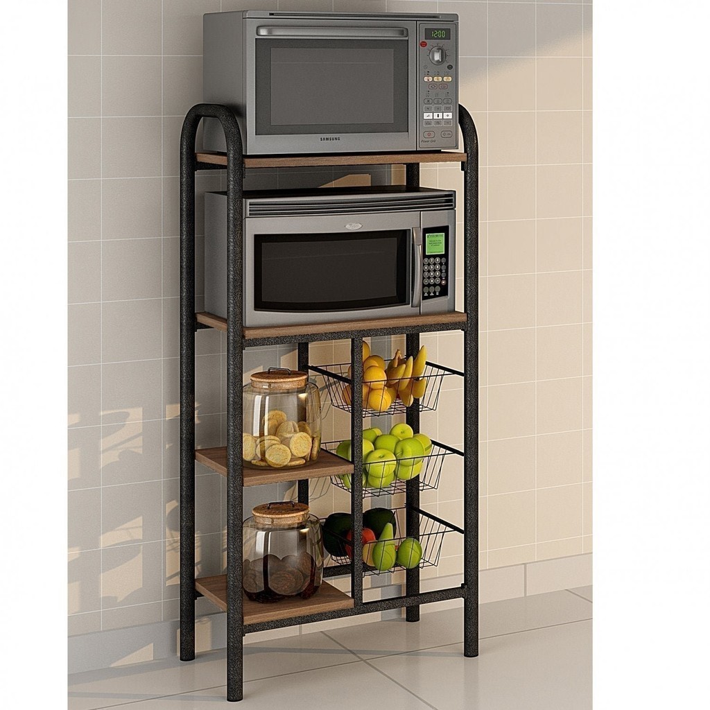 Fruteira 4 Prateleiras 3 Cestos Islândia em Oferta na Shopee