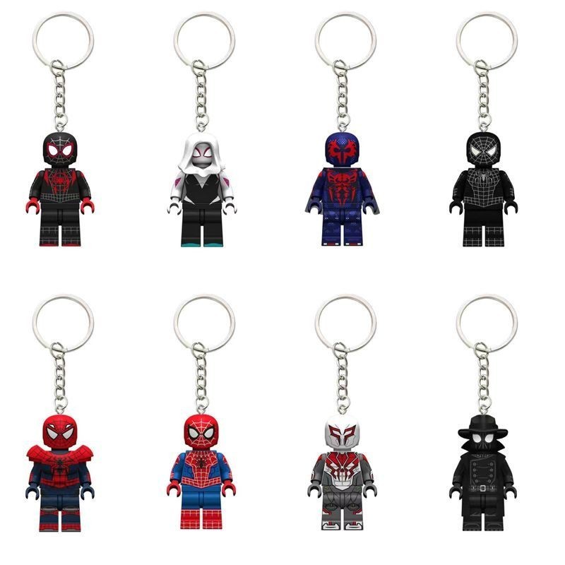 Compatível Com O Chaveiro minifigure De Tijolo LEGO Super-Herói Spider-Man Pingente Bonito De Estudante Bolsa Escolar