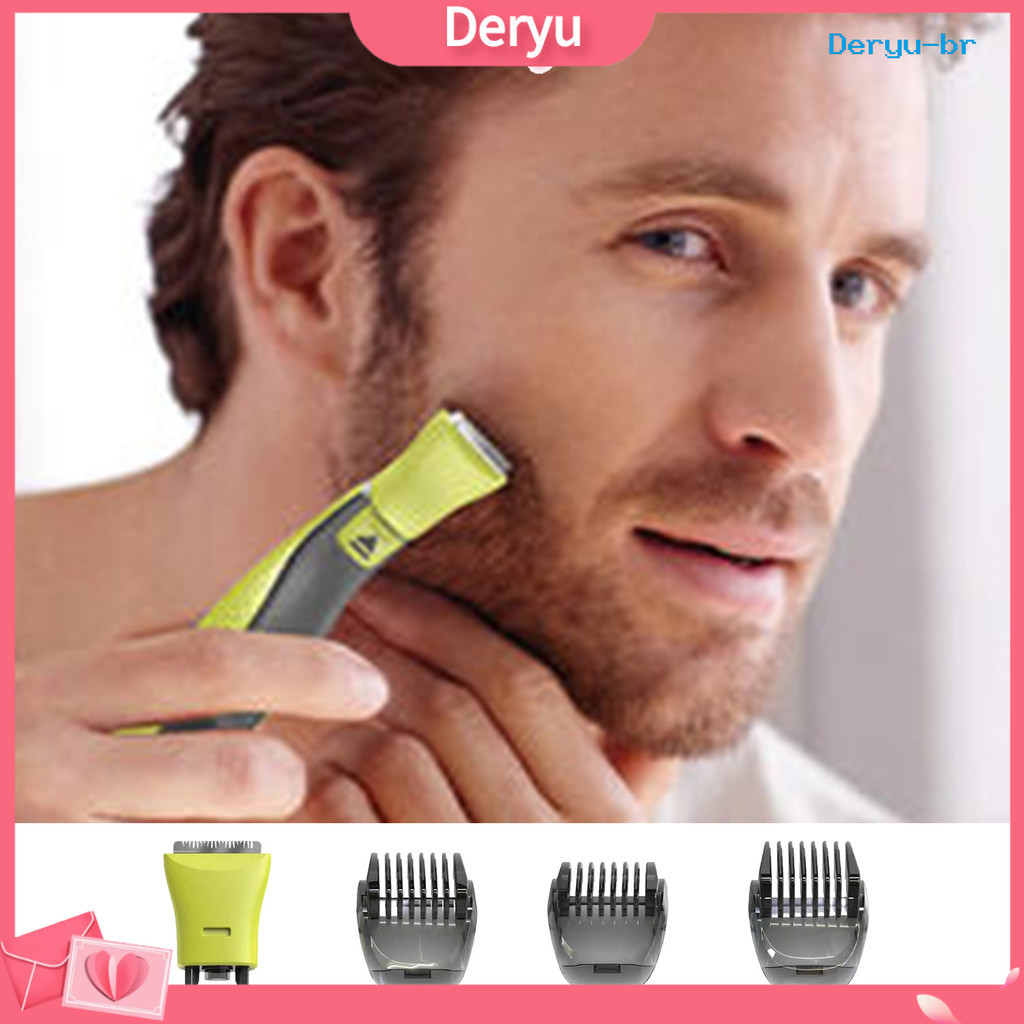 [deryu] Substituição Do Pente De Cabeça De Lâmina Para A Philips One Blade QP2520 QP2630 Barbeador Elétrico Homens Templos De Barba Acessórios De Fixação Aparador De Pêlos Corpo Da