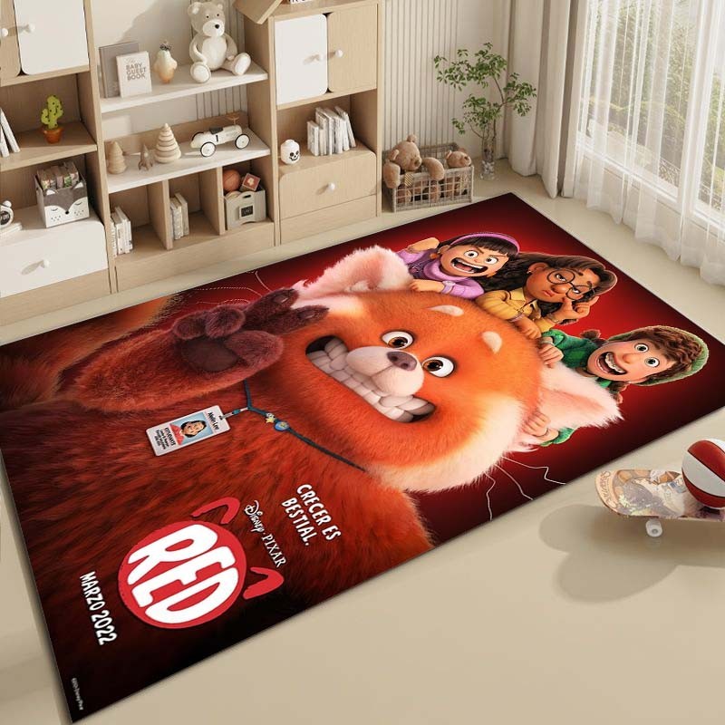 Tapete De Yoga Panda Padrão Vermelho Tapetes De Urso Fofo Decoração Do Quarto De Menina E