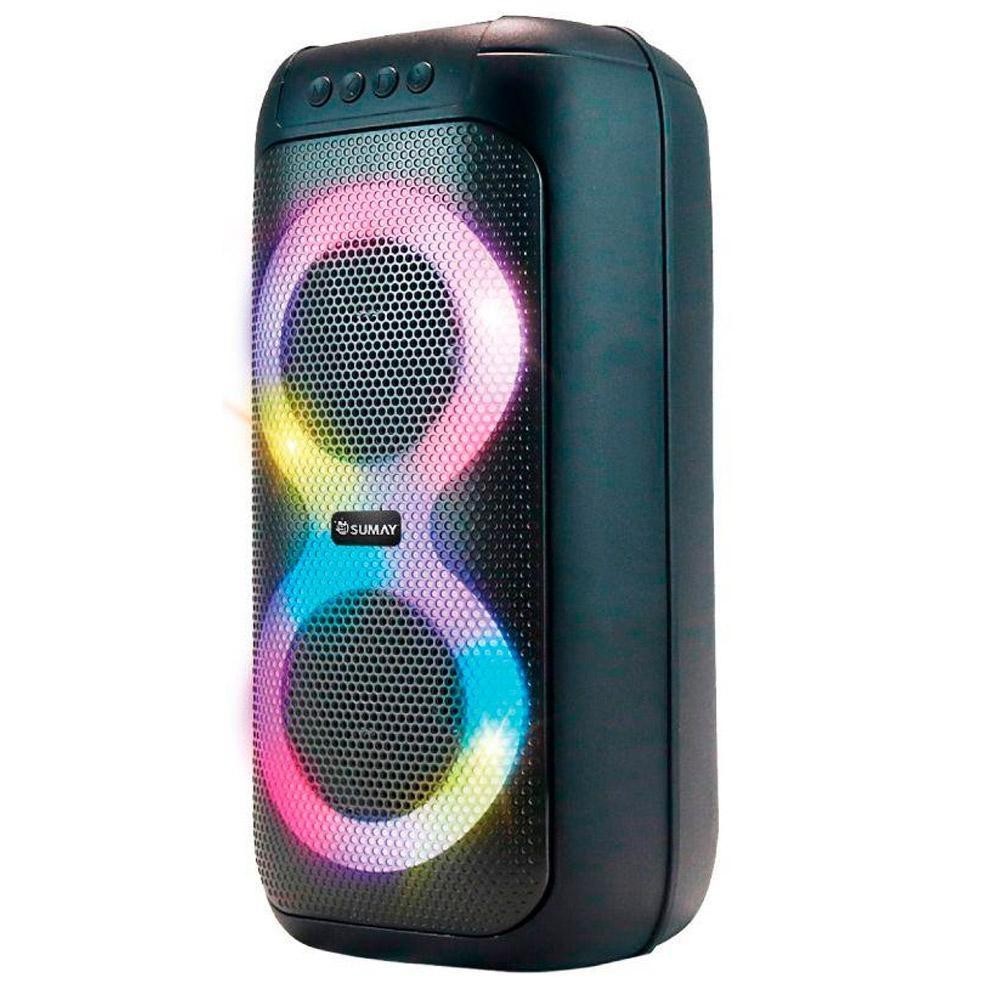 Caixa Acústica Bluetooth 60W Slim Box Sumay - detalhe