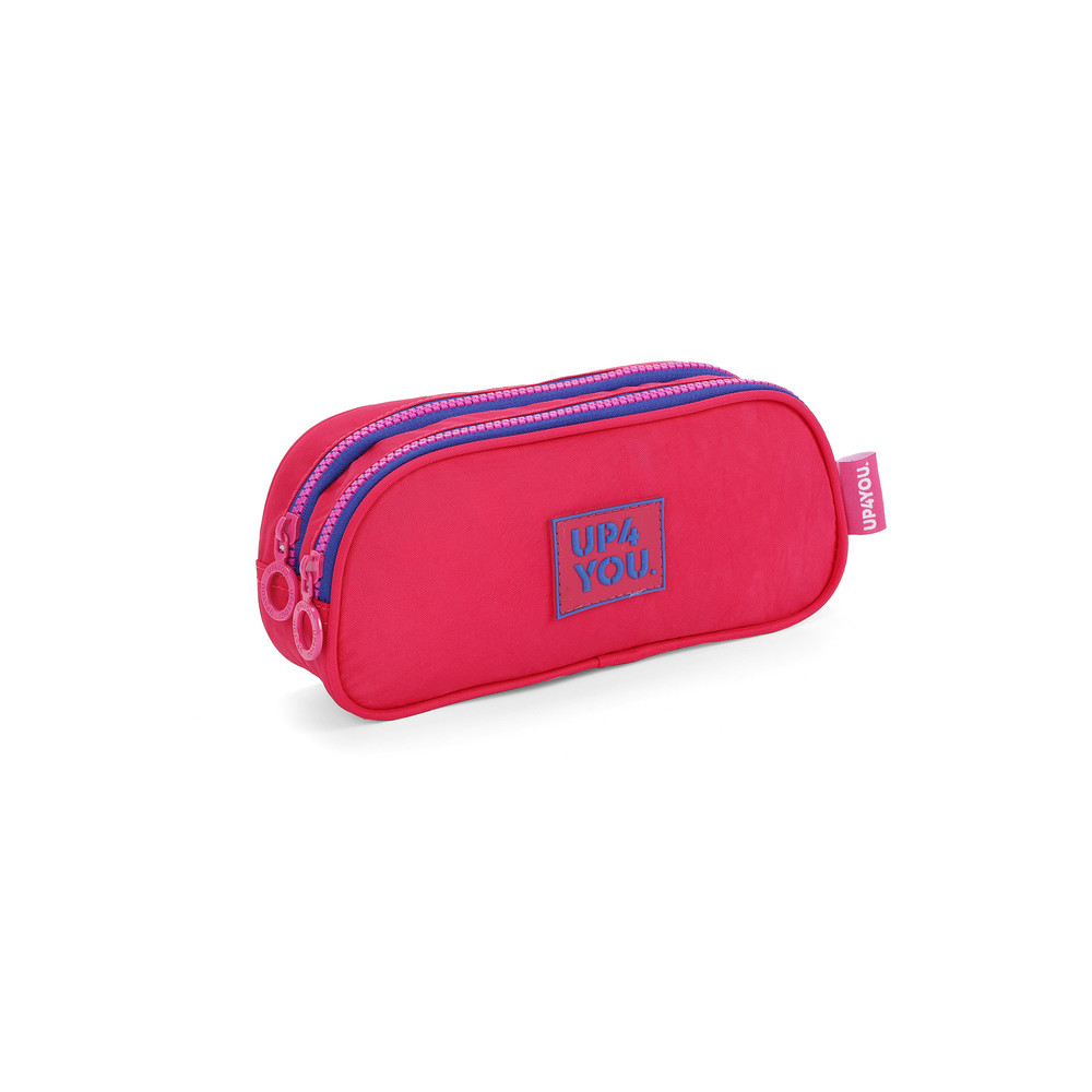 Estojo Duplo Escolar Feminino Rosa UP4YOU