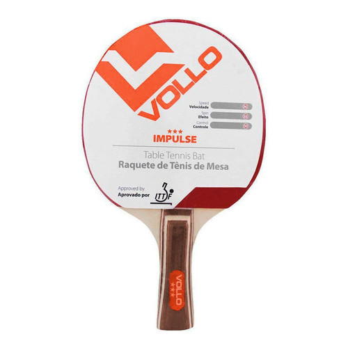 Raquete Tenis Mesa Profissional Torneio Campeonato Ping Pong Vollo Impulse Avançado Cabo FL Côncavo
