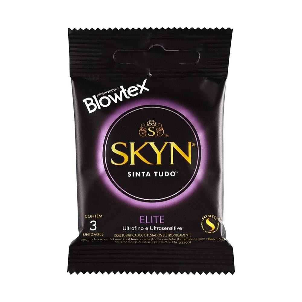 Preservativo Blowtex Skyn Elite 3 Unidades em Oferta na Shopee