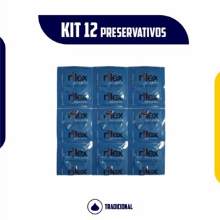 Kit 12 Presevativos Camisinha Rilex Tradicional Lubrificado em Oferta na Shopee