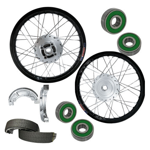 2 Aro (par) Titan Fan 125 Preto Alumínio + Rolamento + Lona