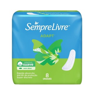 Absorvente Sempre Livre Adapt Suave sem Abas 8 Unidades em Oferta na Shopee