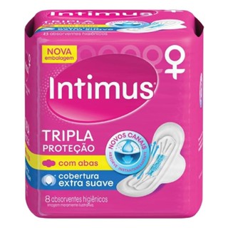 Absorvente Intimus Gel Tripla Protecao Suave com Abas 08 Unidades em Oferta na Shopee