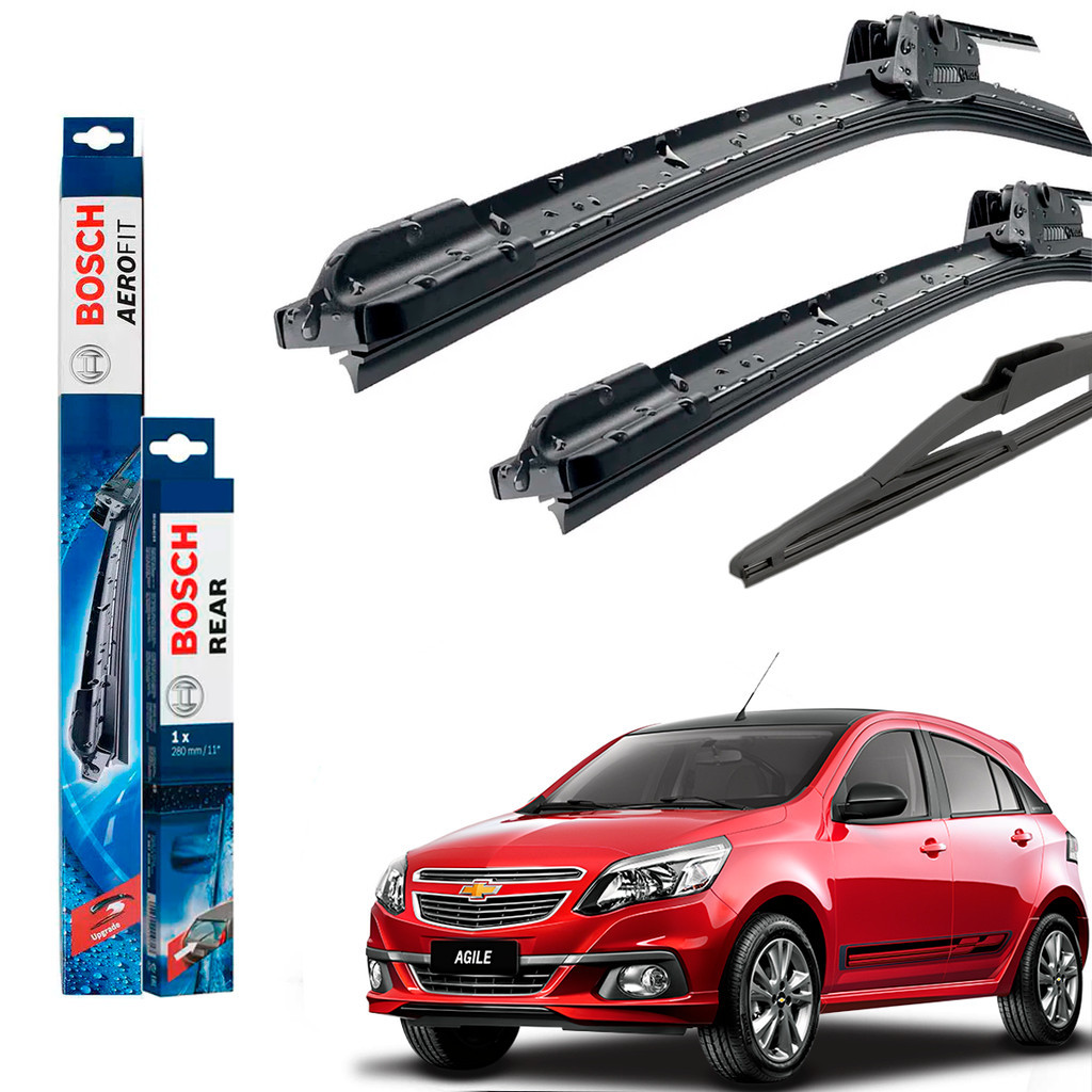 Kit Palheta Limpador Parabrisa Dianteira e Traseira Original Bosch Agile 2012 até 2014 em Oferta na Shopee