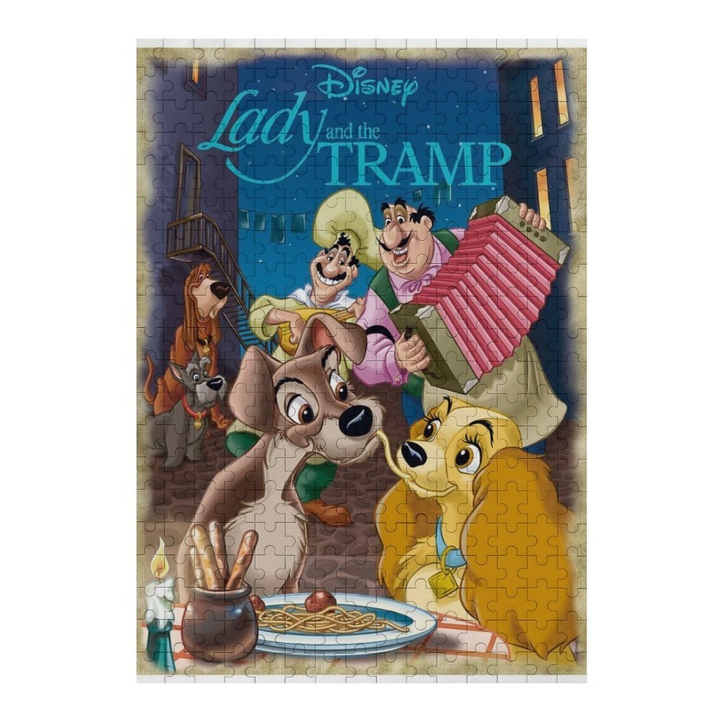 Lady and the Tramp Jigsaw Puzzle Quebra-Cabeça Artístico De 1000 Peças Melhores Cabeças Para Adultos Cores Vibrantes , Arte Cultural , Exercícios Cerebrais De Qualidade Premium E Decoração De Casa