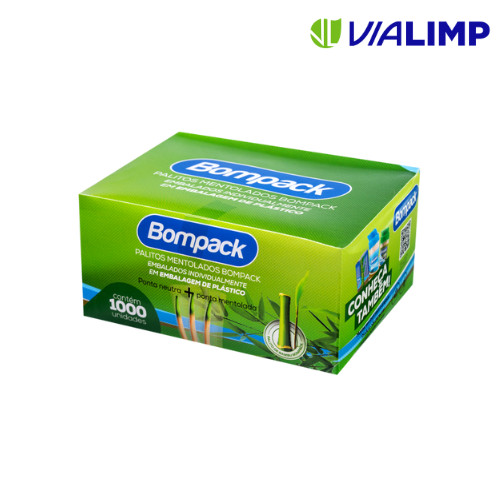 Palito Bambu Mentolado Bompack Emb. Indiv c/1000