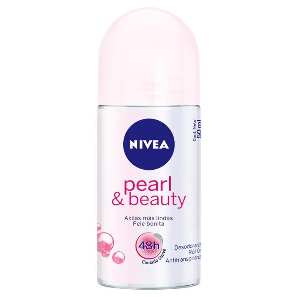 NIVEA DESODORANTE ROLL-ON FEMININO PEARL BEAUTY COM 50ML