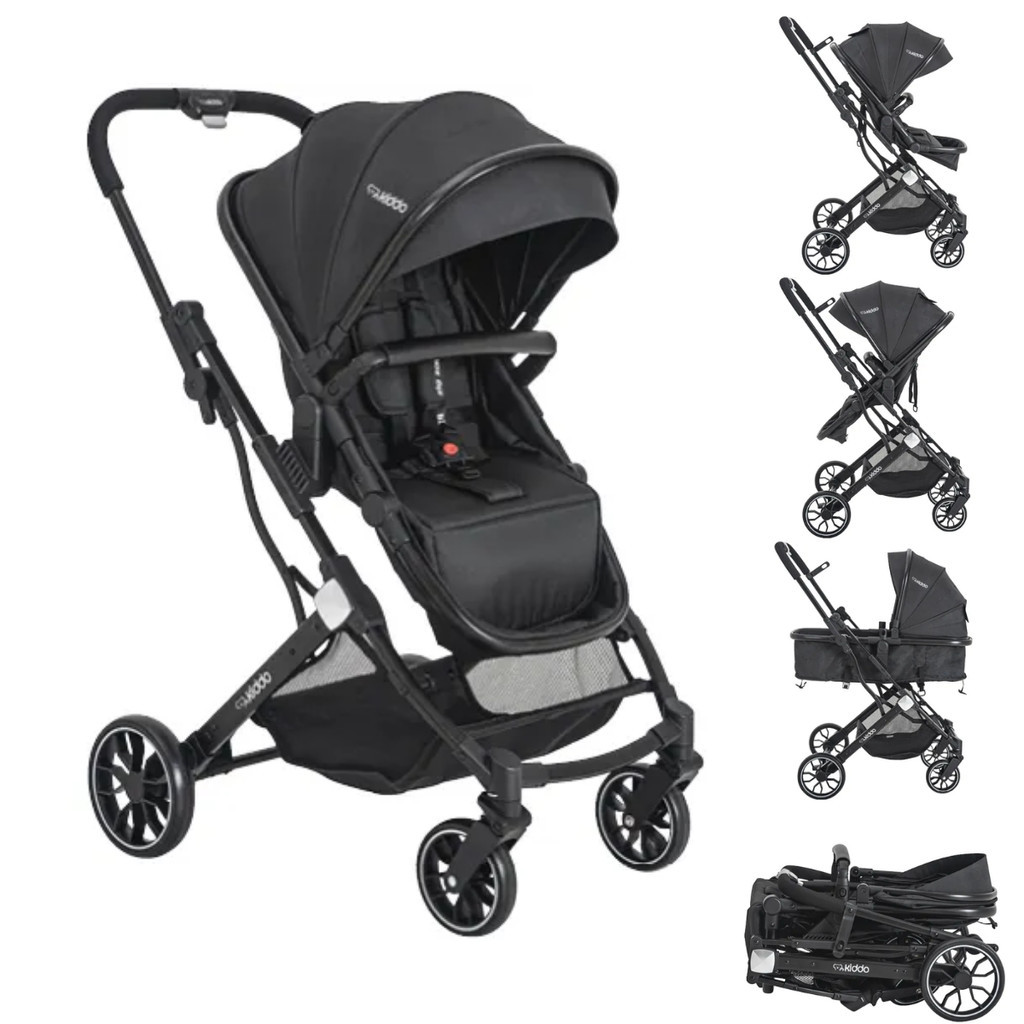 Carrinho Berço Passeio Bebê Stand Zig Zag De 0 Até 15kg Kiddo