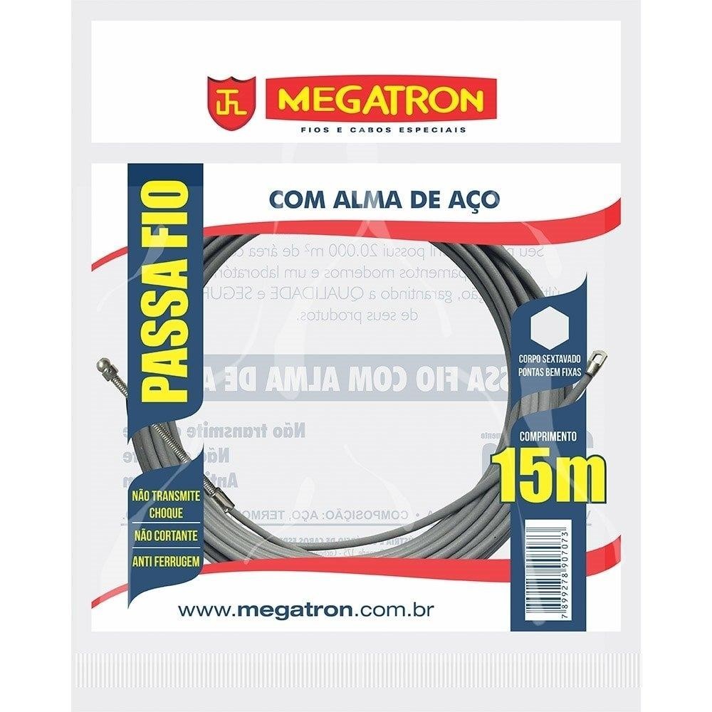 Passa Fio Alma de Aço Sextavado Megatron 15m em Oferta na Shopee