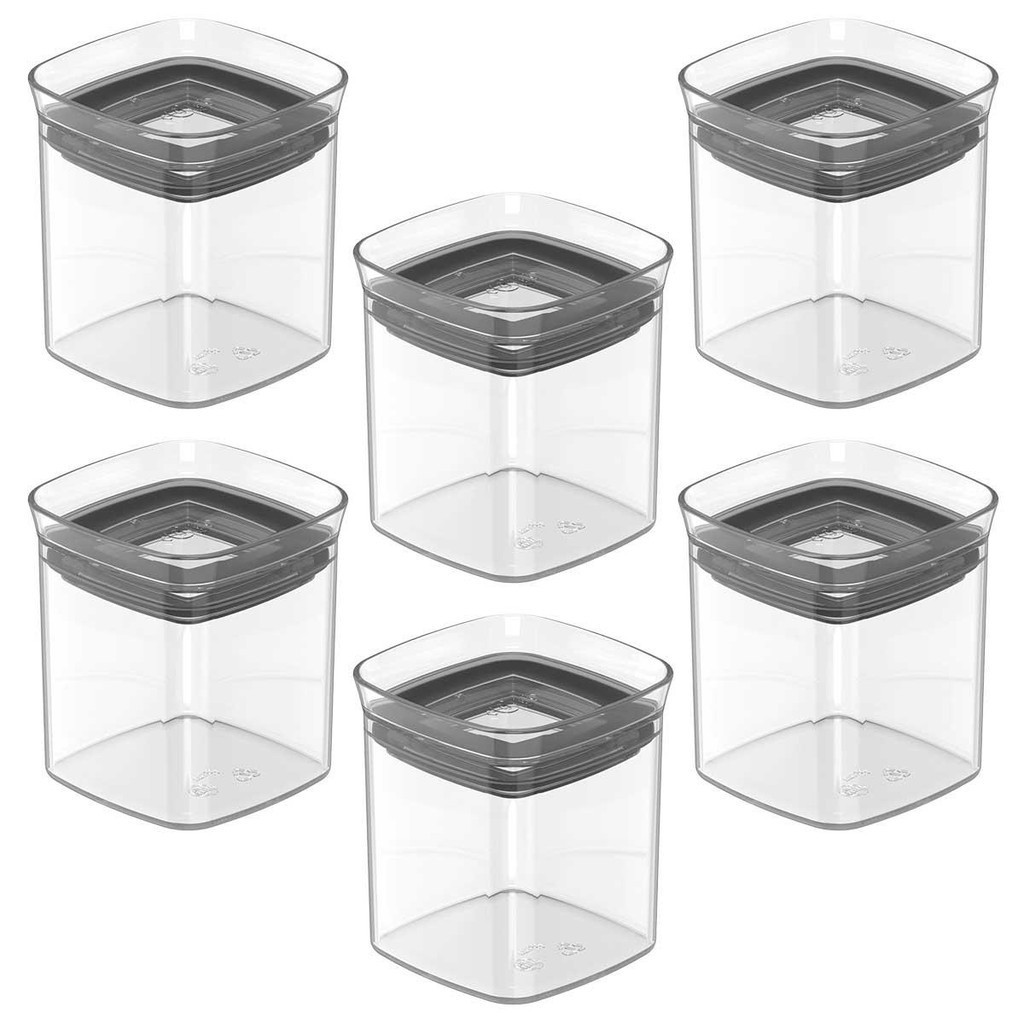 6x Porta Temperos Pote 150ml Organizador OU Block Hermético - Home & Living