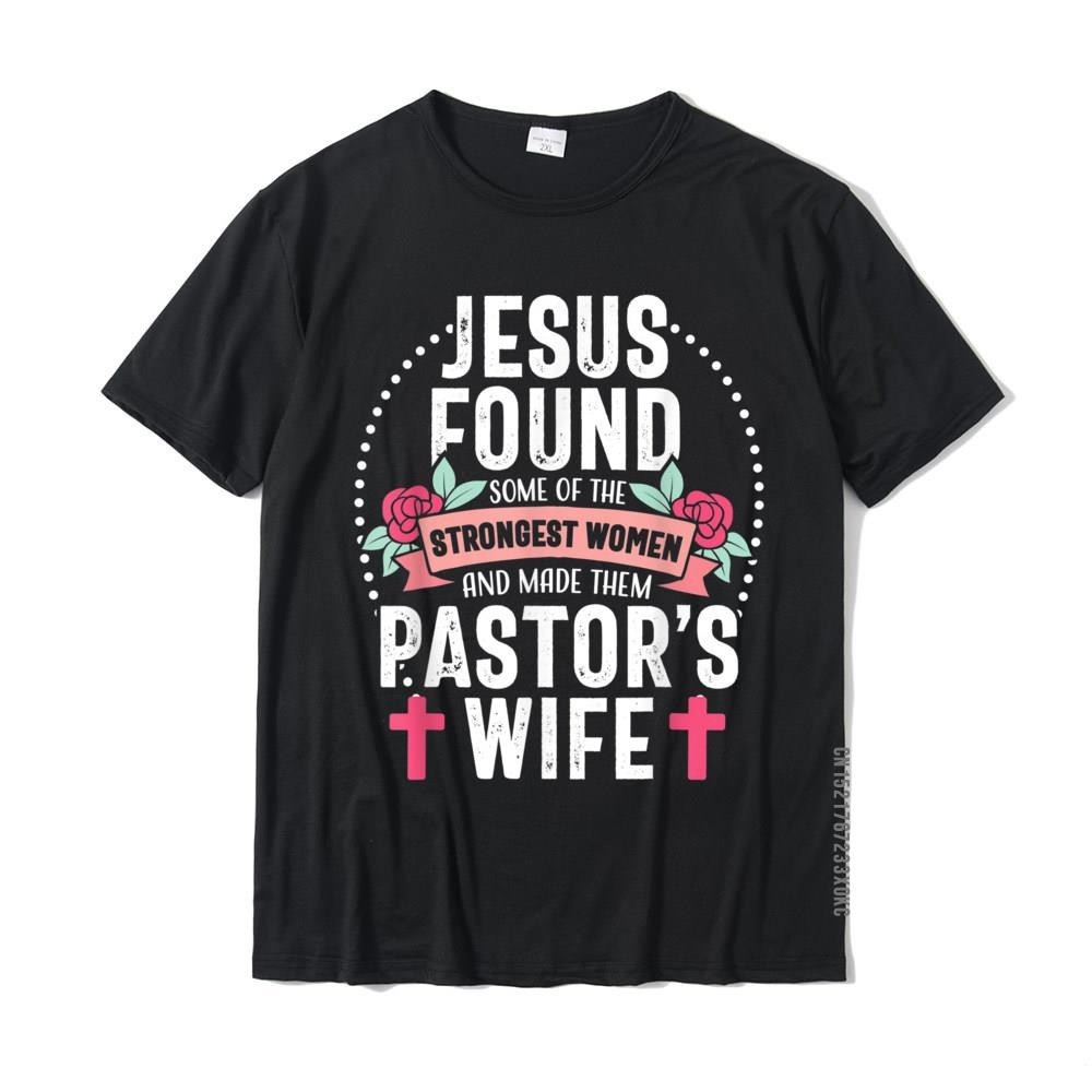Pastor Esposa Orgulhoso Jesus Igreja Cristã Apreciação Presente Camiseta Topos & Camisetas Para Homens Algodão Topo Fest