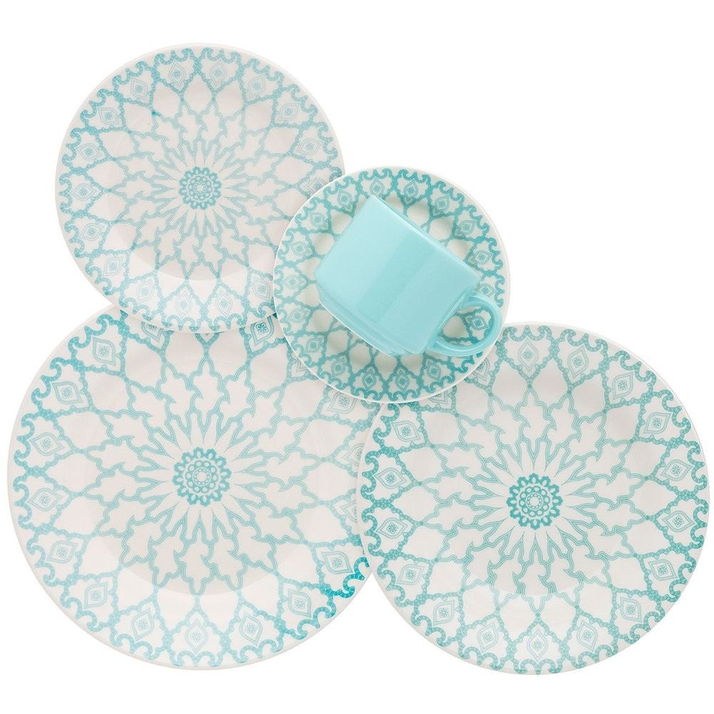 Aparelho de Jantar de 20 Peças em Cerâmica Donna Mandala Biona Oxford