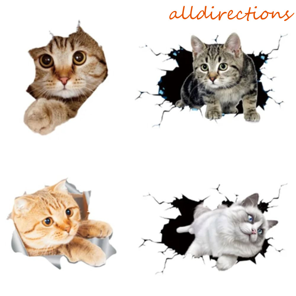 Adesivo ALLDIRECTIONS Cat in The Crack , Adesivos Universais Para Gatos 3D Carro À Prova D'água , Criativos