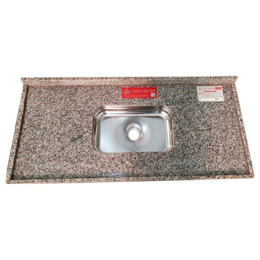 Pia de Cozinha Granito 160 Cm Itabira Standard Cuba Simples em Oferta na Shopee