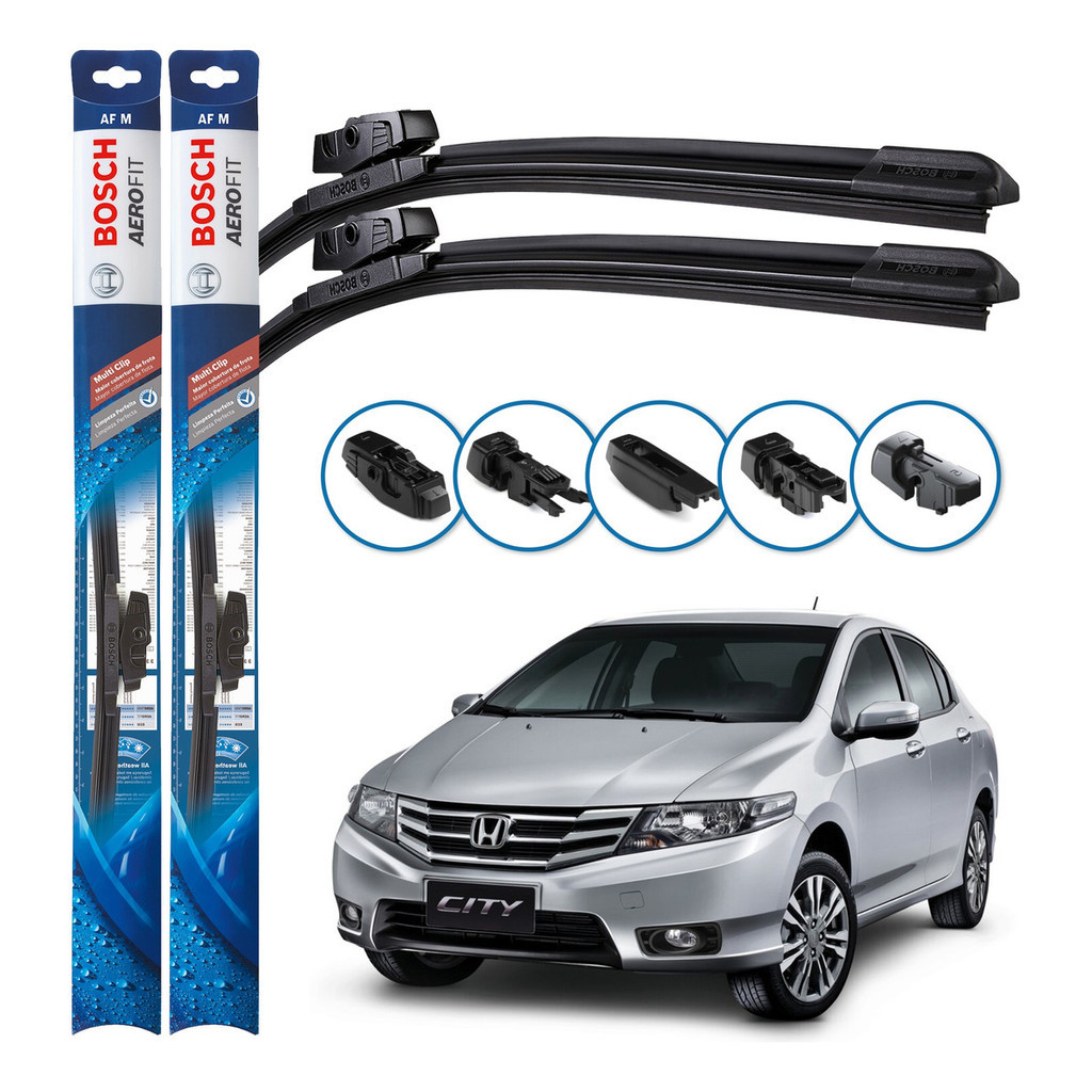 Par de Palhetas Limpador Parabrisa Multiclip Original Bosch Honda City 2009 A 2014 em Oferta na Shopee
