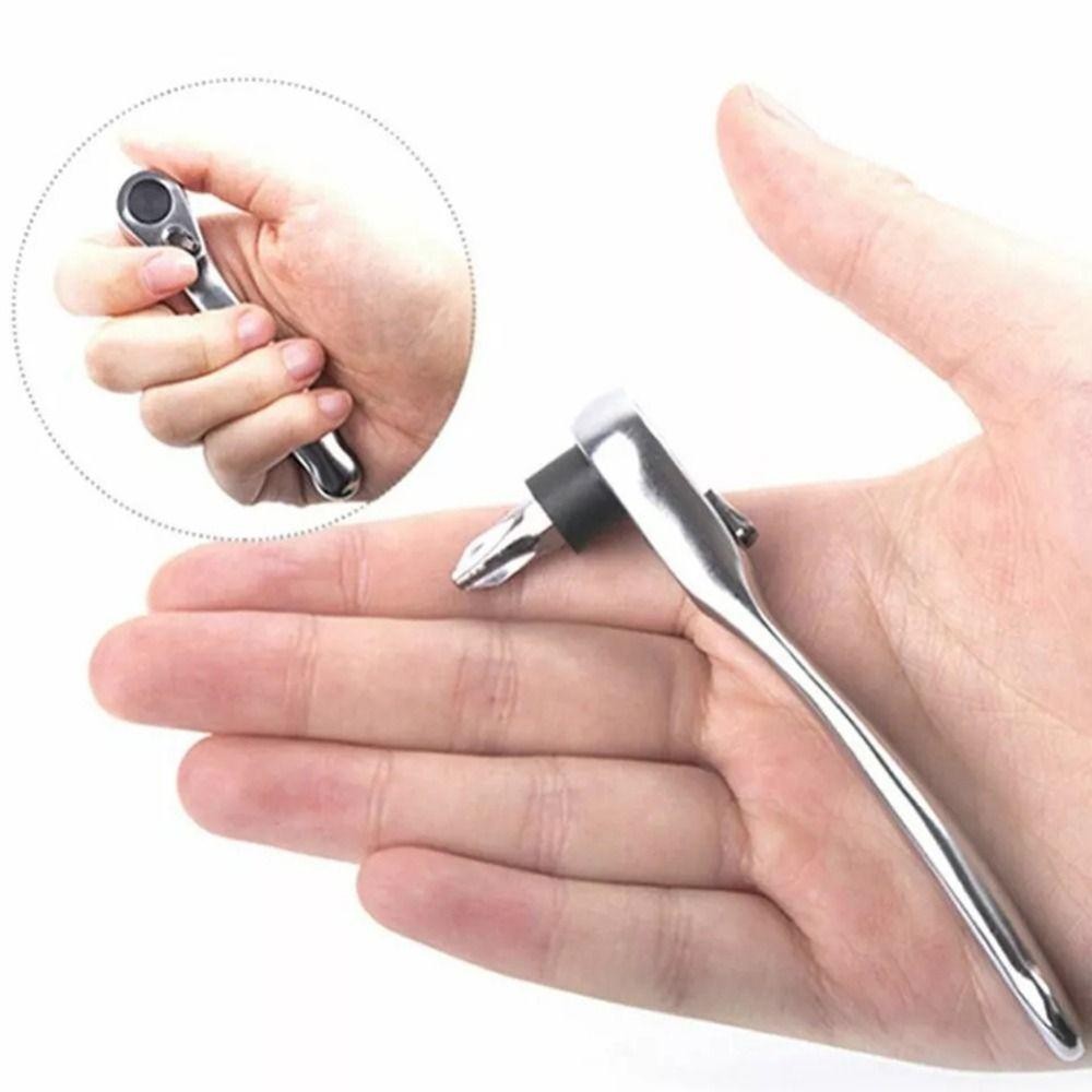 Chave De Alça De Catraca EARNEST 1/4 Drive , Mini De 72 Dentes De Liberação Rápida , Design Reversível