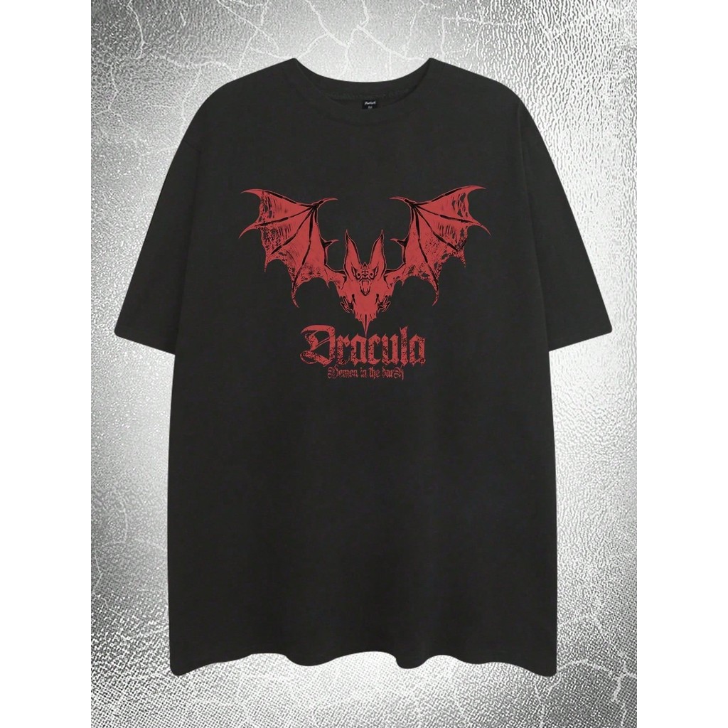 Camiseta Unissex Oversized Plus Size Feminina Masculina Unissex 100% Algodão Dracula Streetwear  Envio Hoje Infantil Ao