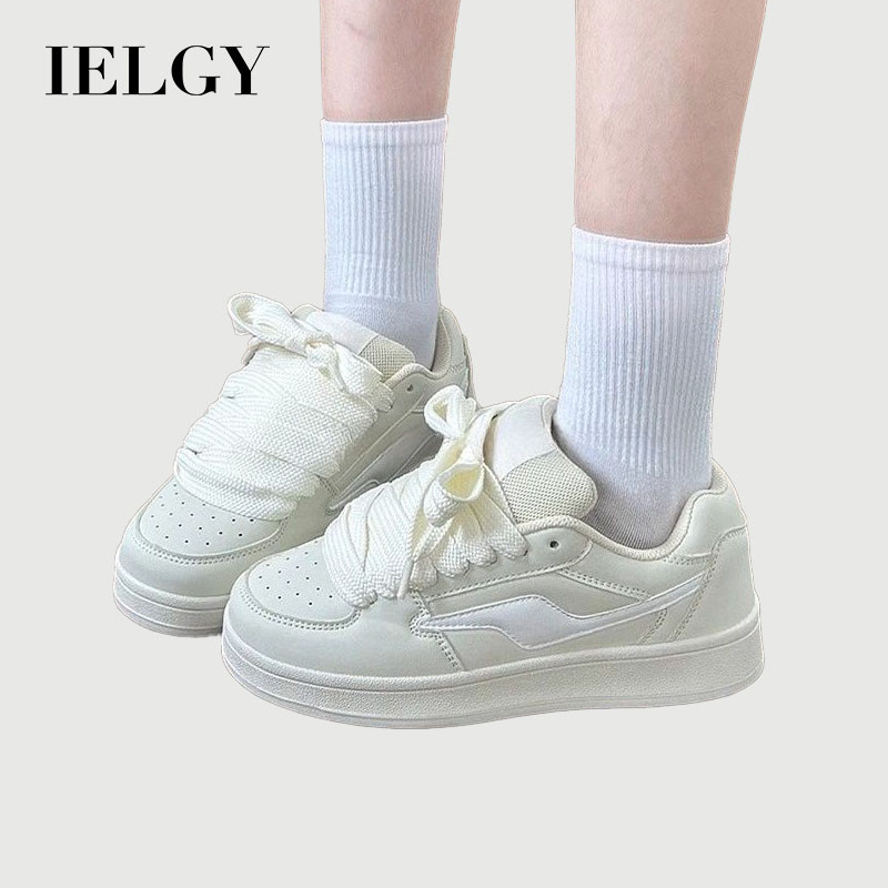 IELGY Sapatos De Pão Bege De Sola Grossa Estilo Hong Kong Femininos 2025 Novos Casuais E Versáteis De Tendência - Women Shoes