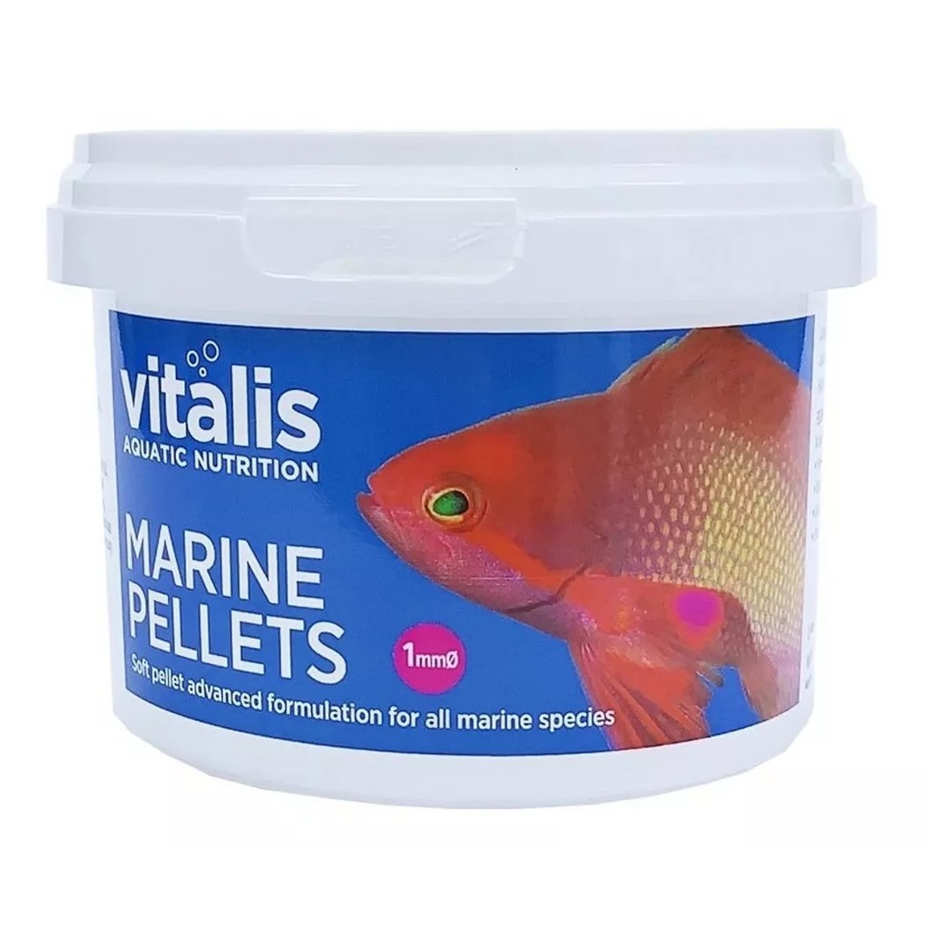 Ração Peixes Marinhos Marine Pellets 140g 1mm Vitalis