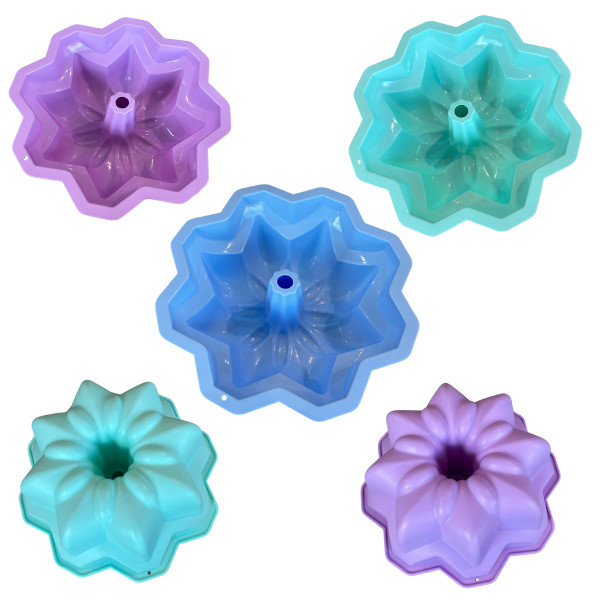 Forma De Silicone Para Bolo Torta Pudim Gelatina Com Buraco No Meio Assadeira Forno Airfry...