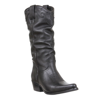 Bota Feminina Bico Fino Preta Cow Way 37901