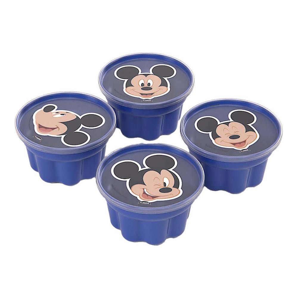 Kit Mickey 4 Potes Forma Gelatina Sobremesa  Plasútil