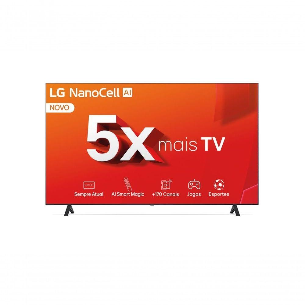 Smart TV LG 75″ 4K NanoCell 75NANO80TSA 2024 com AI α5 Gen7